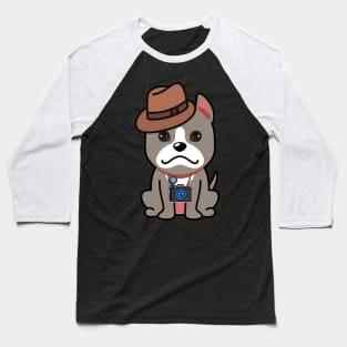 Cute grey dog is holding a camera Baseball T-Shirt